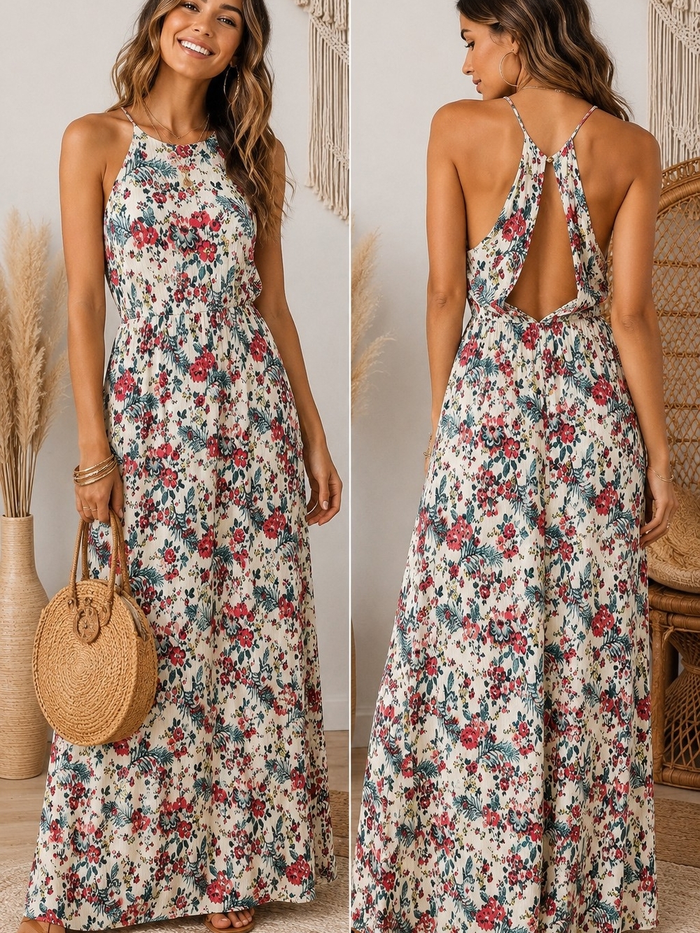 🌺 Coco + Jameson Floral Maxi Dress Small 🌺
